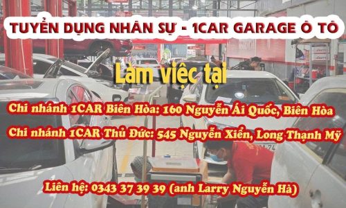 1CAR GARAGE Ô TÔ TUYỂN DỤNG